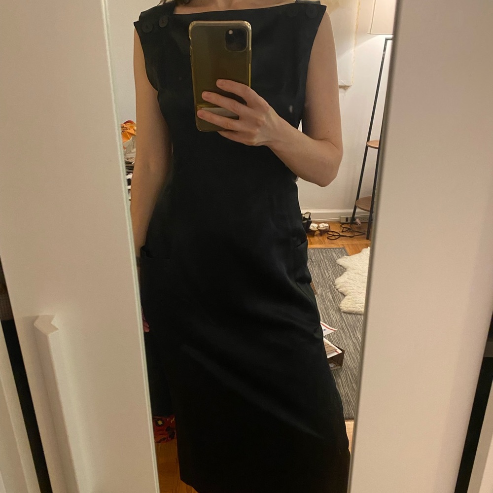 Tahari silk/wool dress, low back